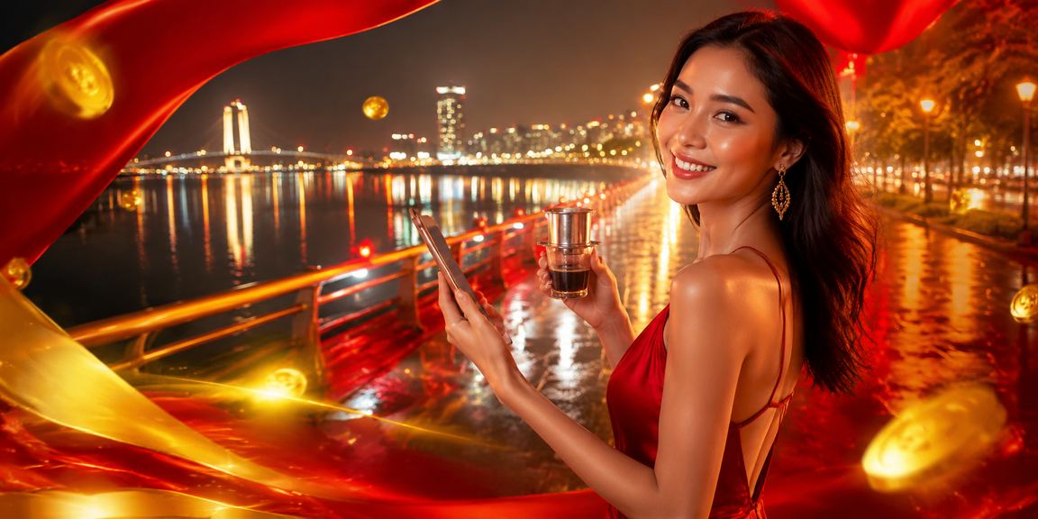 Người dùng Đà Nẵng xem bongdalu812 trên điện thoại trong không gian cà phê