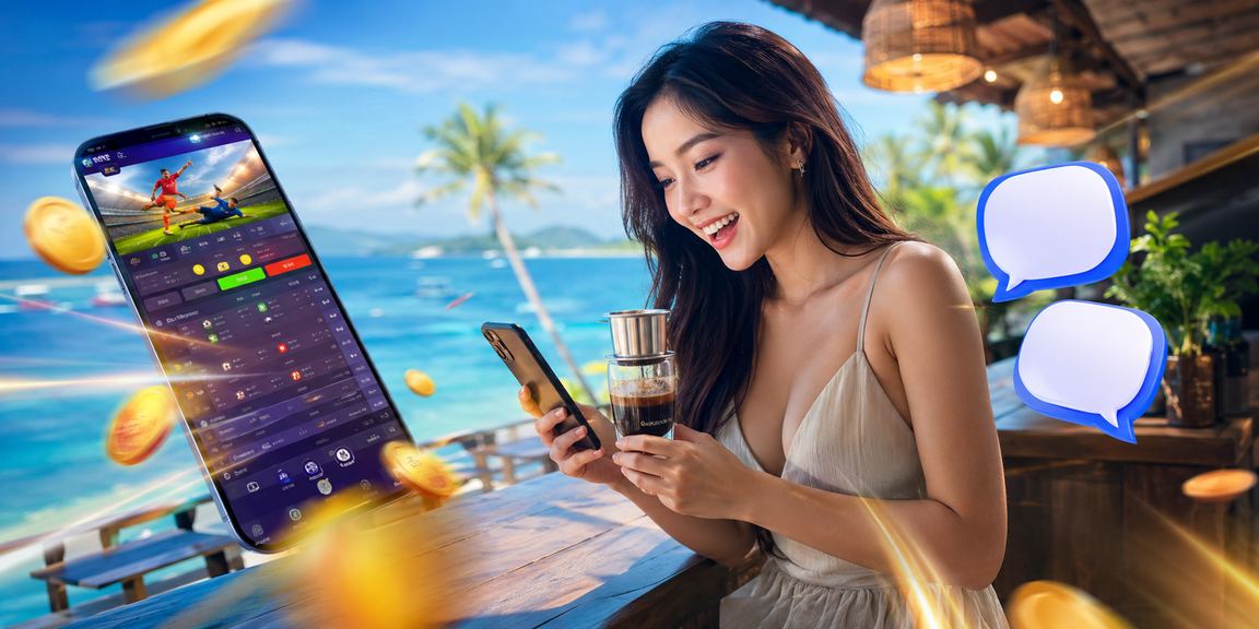 Không gian cà phê Phú Quốc gợi trải nghiệm xem game mới trên điện thoại